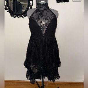 Black High Low Halter Sundress